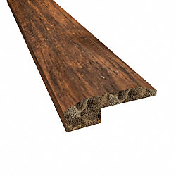 Prefinished Roasted Almond Distressed Bamboo 0.625 in thick x 2.125 in wide x 72 in Length Threshold